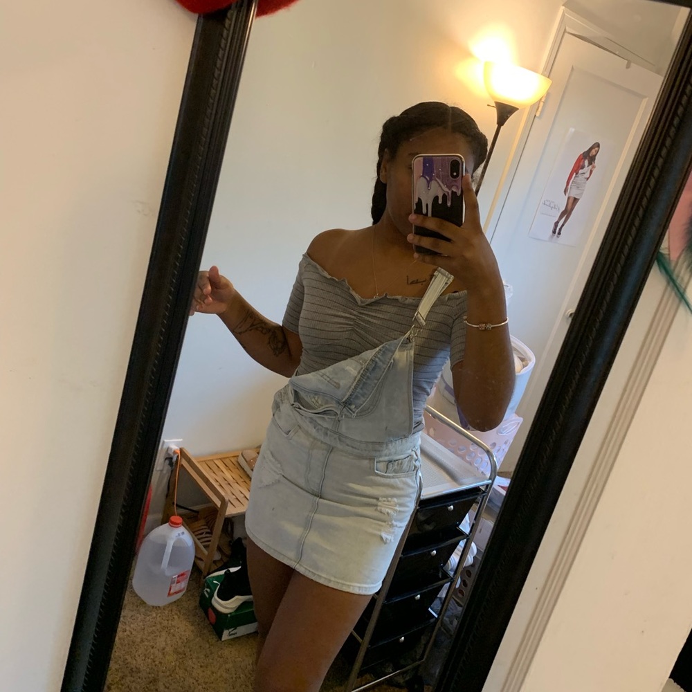 Jean overall dress